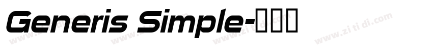 Generis Simple字体转换